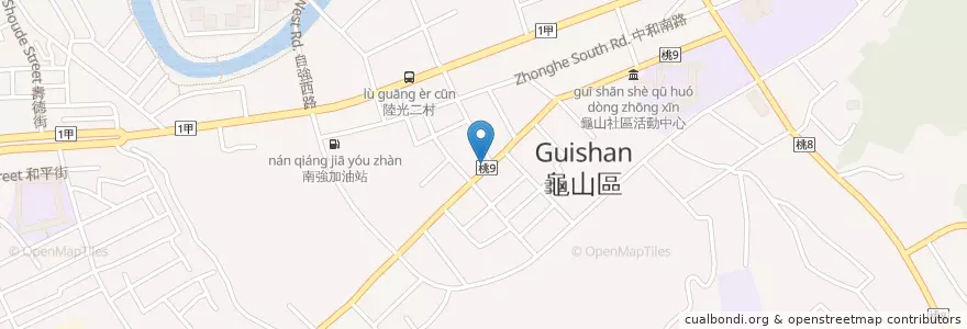 Mapa de ubicacion de 50嵐 en Taiwan, Taoyuan, Guishan.
