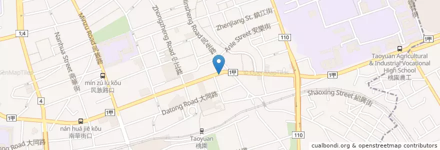 Mapa de ubicacion de 爭鮮迴轉壽司-桃園店 en Taiwan, Taoyuan, Taoyuan.