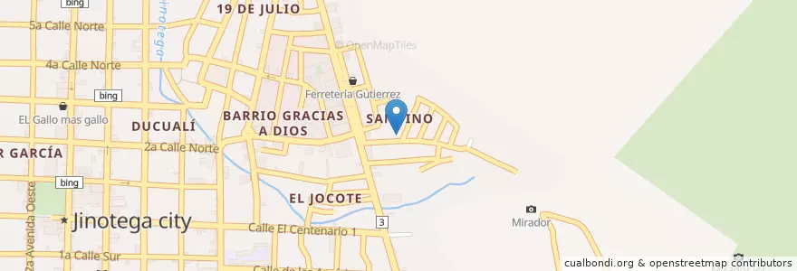Mapa de ubicacion de Escuela El Sandino en Nicaragua, Jinotega, Jinotega (Municipio).