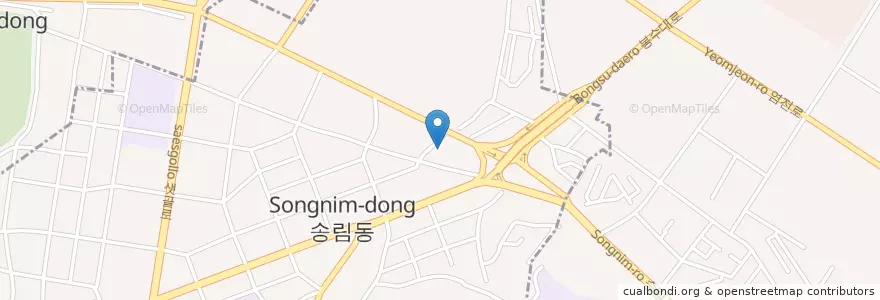 Mapa de ubicacion de 송림동 en کره جنوبی, 인천, 송림동.