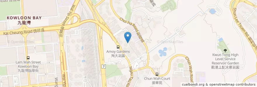 Mapa de ubicacion de Beacon College (Kowloon Bay (Amoy Plaza Phase 2))  遵理學校（九龍灣（淘大商場二期）分校） en 중국, 광둥성, 홍콩, 가우룽, 신제, 觀塘區 Kwun Tong District.