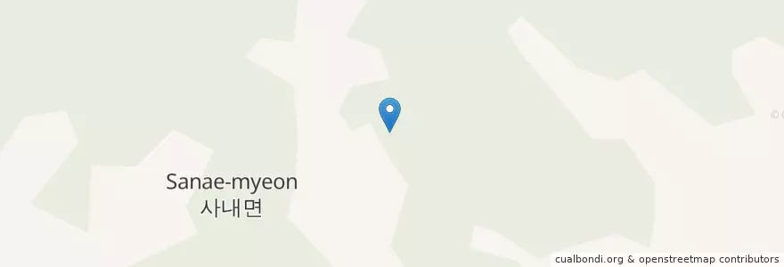 Mapa de ubicacion de 사내면 en 大韓民国, 江原道, 華川郡, 사내면.
