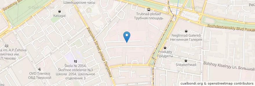 Mapa de ubicacion de Мята Lounge en 러시아, Центральный Федеральный Округ, Москва, Центральный Административный Округ, Тверской Район.