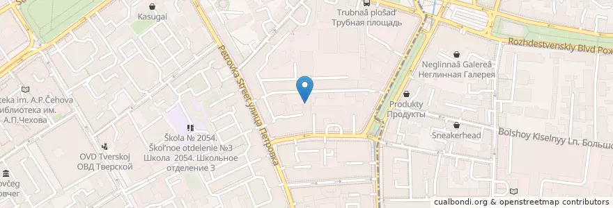 Mapa de ubicacion de Leto Lounge en Rússia, Distrito Federal Central, Москва, Центральный Административный Округ, Тверской Район.