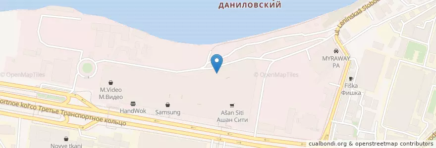 Mapa de ubicacion de Мясо & Рыба en Rússia, Distrito Federal Central, Москва, Южный Административный Округ, Даниловский Район.