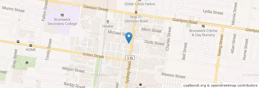 Mapa de ubicacion de Ramen Misoya Sake Bar en Australien, Victoria, City Of Moreland.