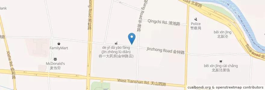 Mapa de ubicacion de 车享家 en Chine, Shanghai, District De Changning.