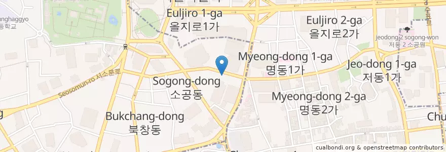 Mapa de ubicacion de Cafe the Palace en Güney Kore, Seul.