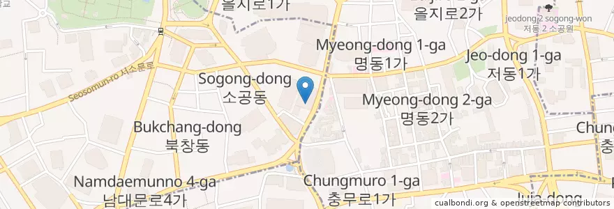 Mapa de ubicacion de 우리은행 en کره جنوبی, سئول.
