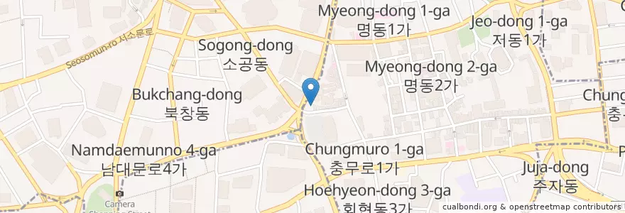 Mapa de ubicacion de Book & Cafe en 韩国/南韓, 首尔, 中區.