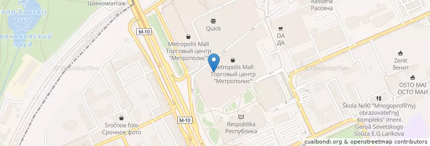 Mapa de ubicacion de Шнельки en 러시아, Центральный Федеральный Округ, Москва, Северный Административный Округ, Войковский Район.