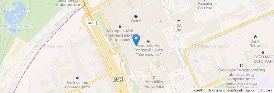 Mapa de ubicacion de Воккер en Russia, Distretto Federale Centrale, Москва, Северный Административный Округ, Войковский Район.