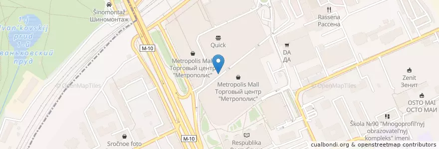 Mapa de ubicacion de Baggeteria en Rússia, Distrito Federal Central, Москва, Северный Административный Округ, Войковский Район.