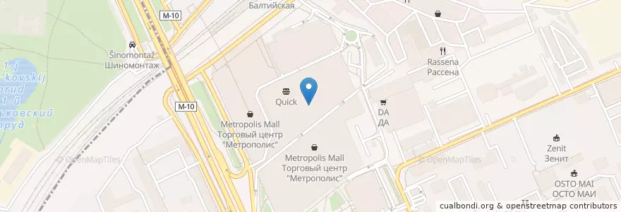 Mapa de ubicacion de Крошка Картошка en Russland, Föderationskreis Zentralrussland, Moskau, Nördlicher Verwaltungsbezirk, Войковский Район.