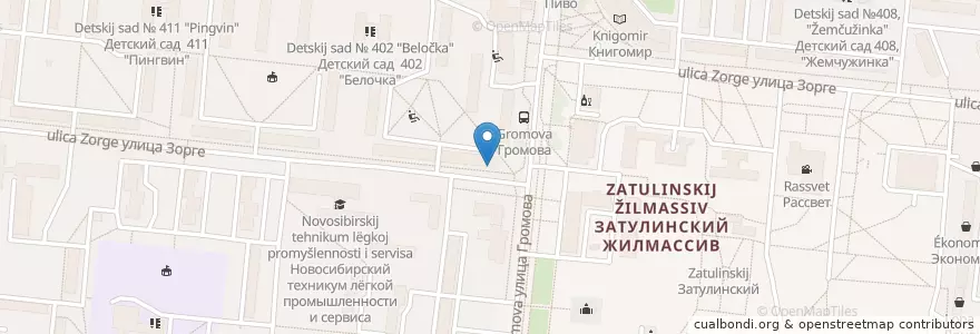 Mapa de ubicacion de Ноль Боль en روسيا, Сибирский Федеральный Округ, نوفوسيبيرسك أوبلاست, Городской Округ Новосибирск.
