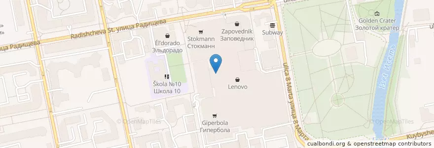 Mapa de ubicacion de 33 пингвина en Rússia, Уральский Федеральный Округ, Свердловская Область, Городской Округ Екатеринбург.