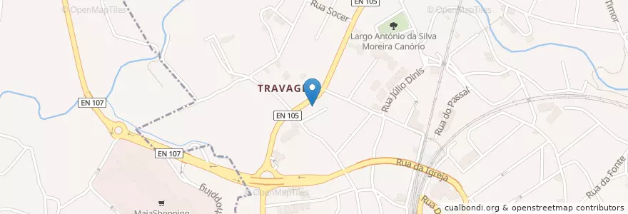 Mapa de ubicacion de Café Subaru en Portugal, Norte, Área Metropolitana Do Porto, Porto, Valongo, Ermesinde.