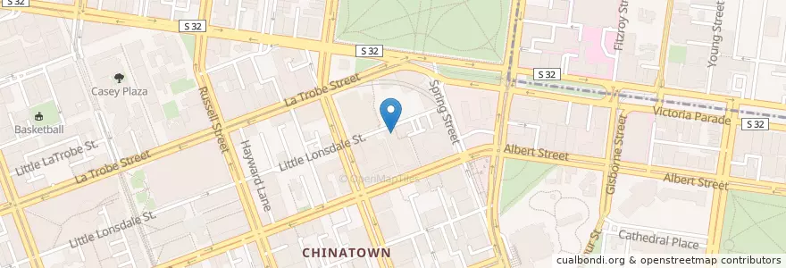 Mapa de ubicacion de Cafe Olivino en Avustralya, Victoria, City Of Melbourne.