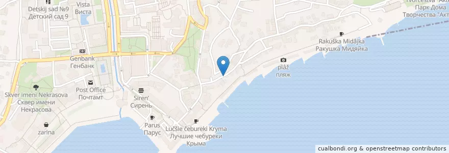 Mapa de ubicacion de Калоша en Russland, Föderationskreis Südrussland, Autonome Republik Krim, Republik Krim, Jaltaer Stadtrat, Stadtkreis Jalta.