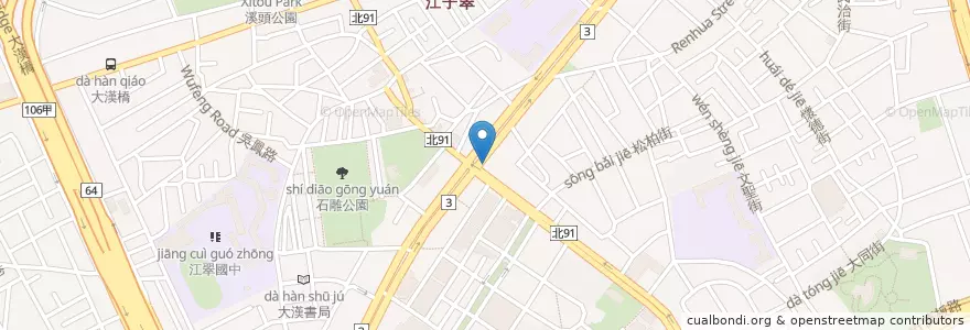 Mapa de ubicacion de 爭鮮壽司 en Taiwan, New Taipei, Banqiao District.
