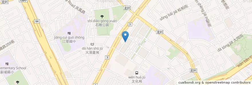 Mapa de ubicacion de 灶腳古早味私房菜 en تايوان, تايبيه الجديدة, 板橋區.