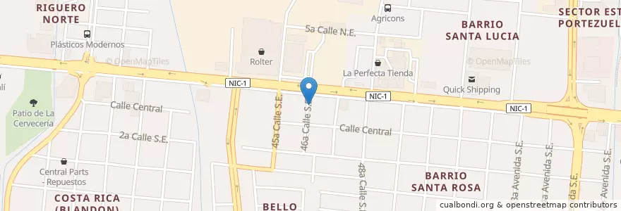 Mapa de ubicacion de Mariachi's Bar en 尼加拉瓜, Departamento De Managua, Managua (Municipio).