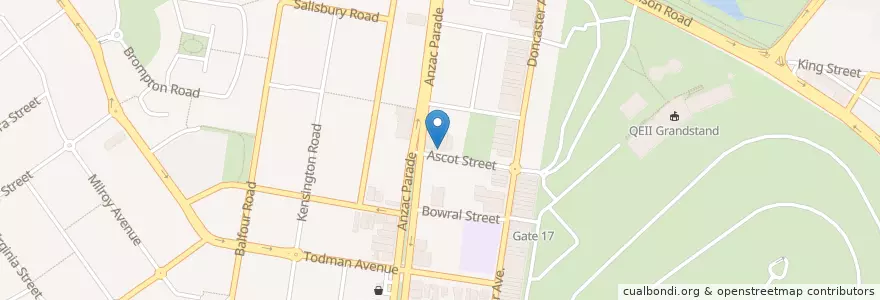 Mapa de ubicacion de Chu's Dumpling House en Avustralya, New South Wales, Sydney, Randwick City Council.