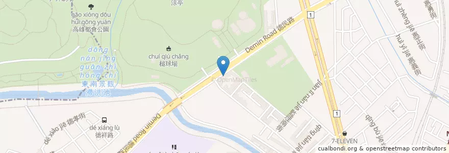 Mapa de ubicacion de 高雄市召會德民路會所 en تايوان, كاوهسيونغ, 楠梓區.