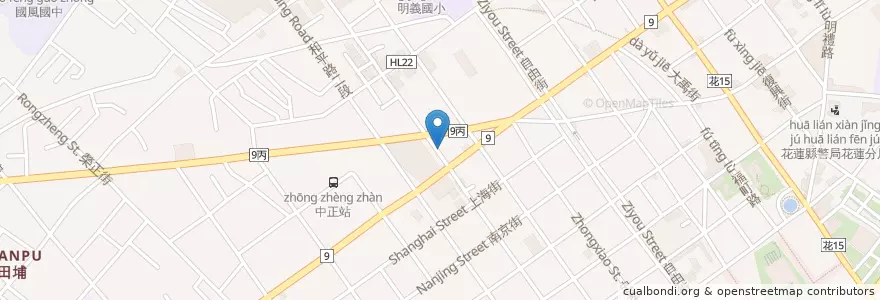 Mapa de ubicacion de 牛牛主麵 en 台湾, 台湾省, 花蓮県, 花蓮市.