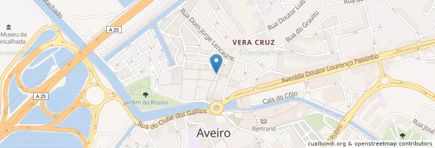 Mapa de ubicacion de Milano en Portugal, Aveiro, Centro, Baixo Vouga, Aveiro, Glória E Vera Cruz.
