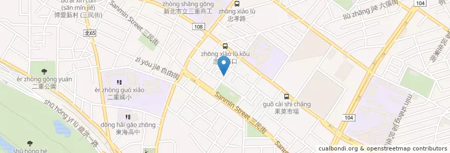 Mapa de ubicacion de 極の八丼 en 台湾, 新北市.