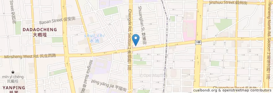 Mapa de ubicacion de 杉味豆花 en Taiwan, 新北市, Taipé, 大同區.