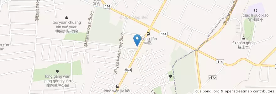 Mapa de ubicacion de 達美樂 en Taiwan, Taoyuan, Distretto Di Zhongli.