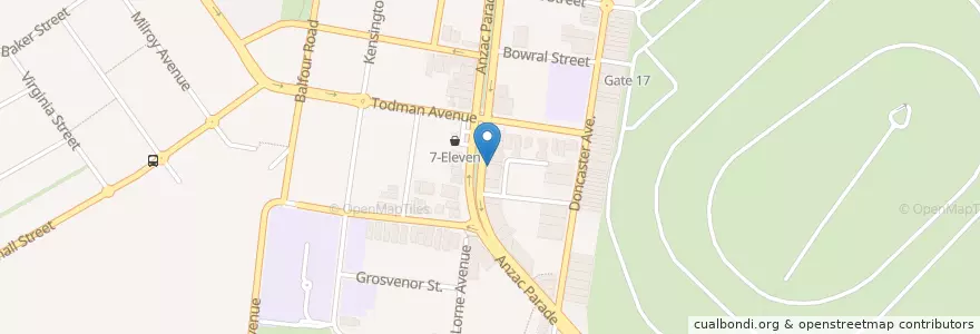 Mapa de ubicacion de New Orient Pempek Clovelly en Australia, New South Wales, Sydney, Randwick City Council.