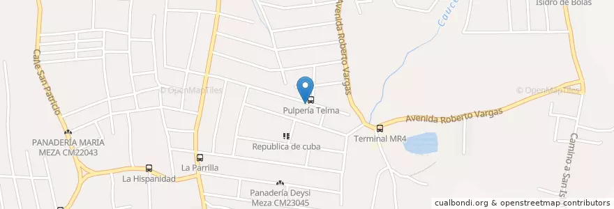 Mapa de ubicacion de Farmacia Padilla en Nicaragua, Departamento De Managua, Managua (Municipio).