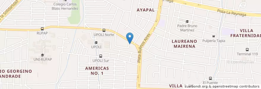 Mapa de ubicacion de Bar Bond en ニカラグア, マナグア県, Managua (Municipio).
