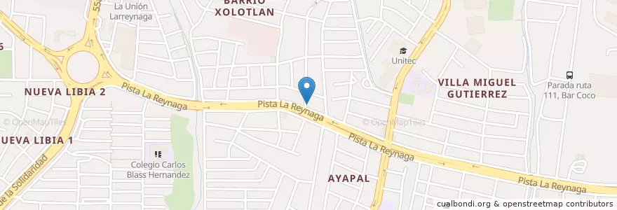 Mapa de ubicacion de Sport y Karaoke Aquí Me Quedo en Nicaragua, Departamento De Managua, Managua (Municipio).