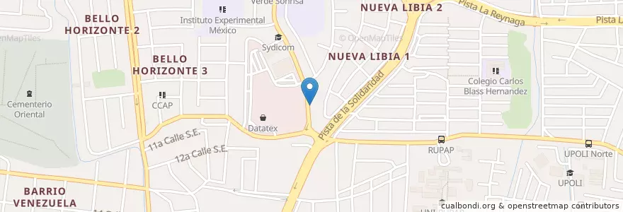 Mapa de ubicacion de Club de Billares y Sport Bar "Las Américas" en 니카라과, Departamento De Managua, Managua (Municipio).
