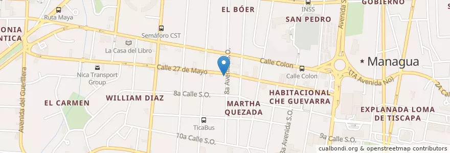 Mapa de ubicacion de Farmacia Dolores en Никарагуа, Departamento De Managua, Managua (Municipio).