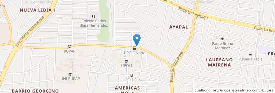 Mapa de ubicacion de Fotocopias y Cyber Fu en Никарагуа, Departamento De Managua, Managua (Municipio).