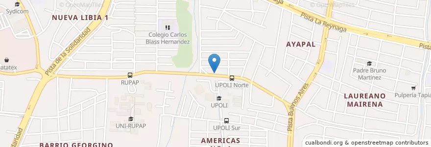 Mapa de ubicacion de Comedor Buffet Buen Sazón en Nicaragua, Departamento De Managua, Managua (Municipio).