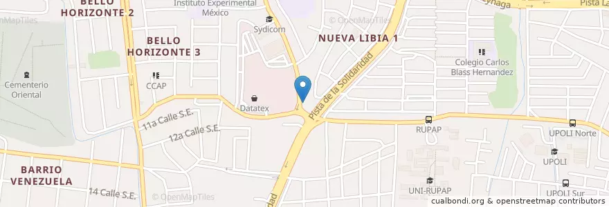 Mapa de ubicacion de El Rey de las Pizzas en 尼加拉瓜, Departamento De Managua, Managua (Municipio).