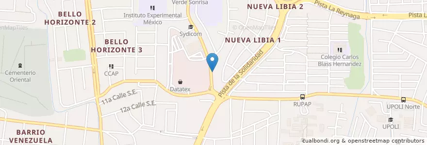 Mapa de ubicacion de Comedor La Bendición de Dios en 니카라과, Departamento De Managua, Managua (Municipio).