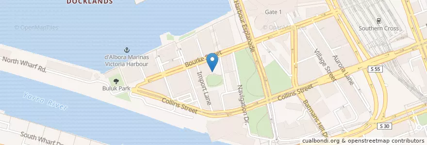 Mapa de ubicacion de Cafe Bambino en Australia, Victoria, City Of Melbourne.