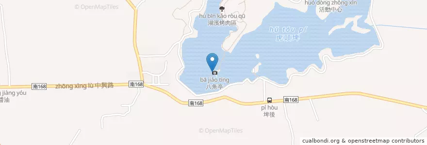 Mapa de ubicacion de 八角亭 en 臺灣, 臺南市, 新化區.