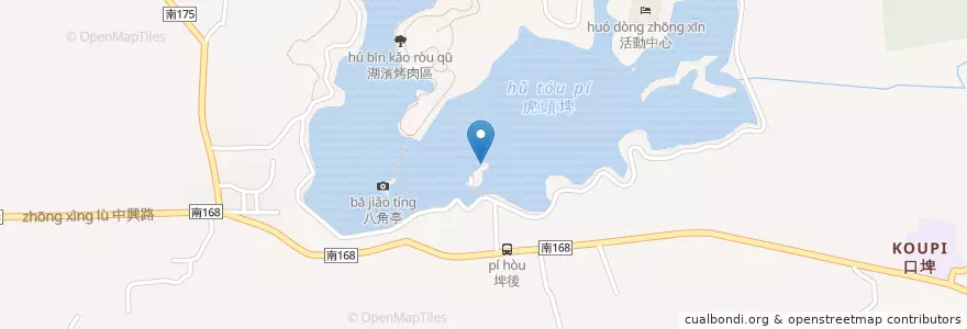 Mapa de ubicacion de 雙水亭 en 臺灣, 臺南市, 新化區.