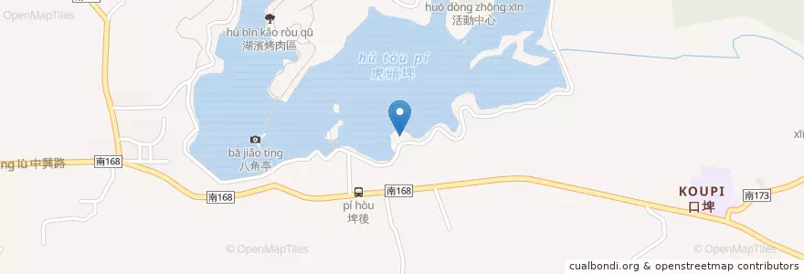 Mapa de ubicacion de 南洋杉涼亭 en Tayvan, 臺南市, 新化區.