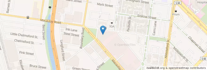 Mapa de ubicacion de Hotham Hill Licensed Post Office en Austrália, Victoria, City Of Melbourne.
