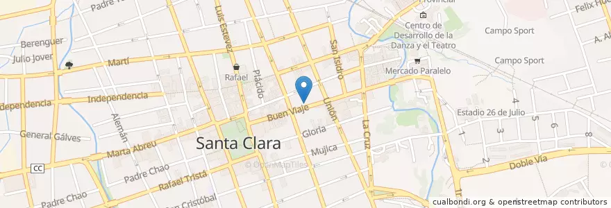 Mapa de ubicacion de El As en کوبا, Villa Clara, Santa Clara, Ciudad De Santa Clara.