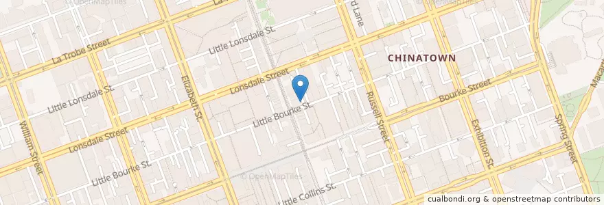 Mapa de ubicacion de Globe Alley en Austrália, Victoria, City Of Melbourne.